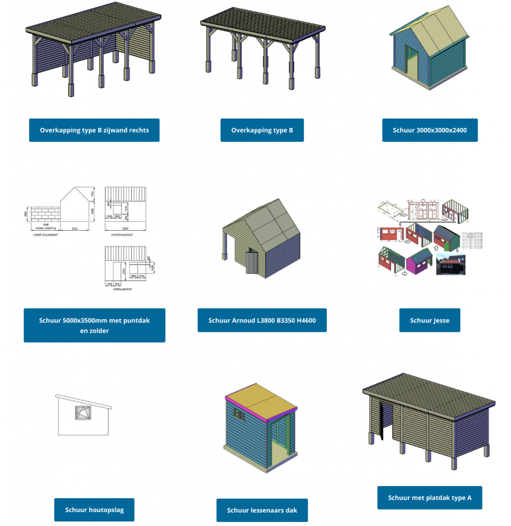 bouwtekening tuinhuis plat dak pdf