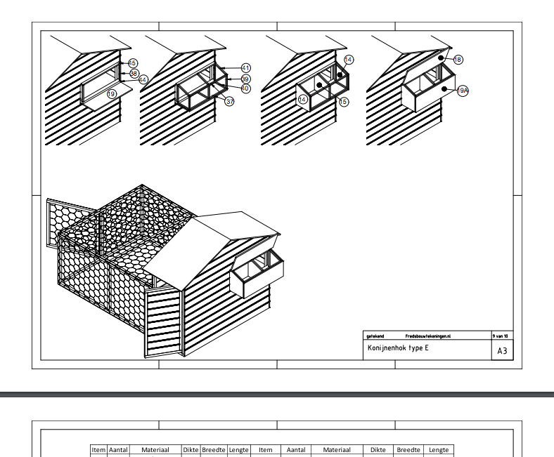 bouwtekening konijnenhok pdf